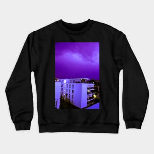 stormy lightning weather photography Crewneck Sweatshirt